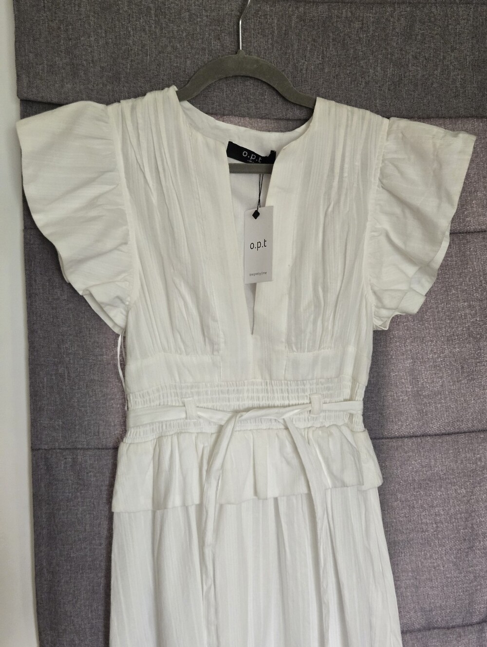 Opt Womens O.P.T White Cotton Dress Size Mwdium - Picture 2 of 9
